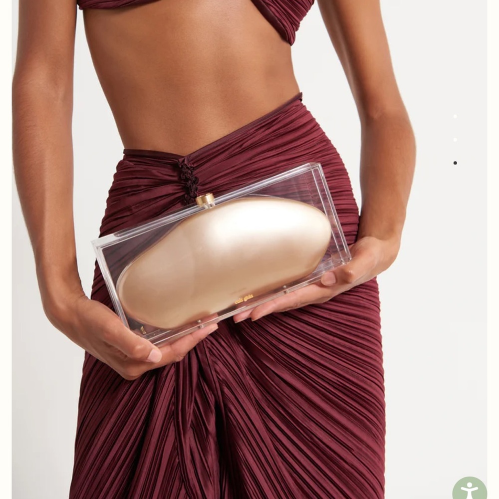 Cult Gaia Annika Clutch in brass, comes with original dust bag